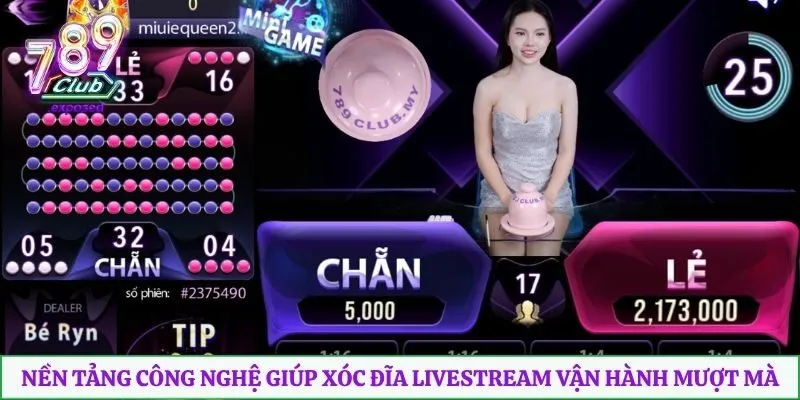 Nền tảng công nghệ giúp xóc đĩa livestream vận hành mượt mà